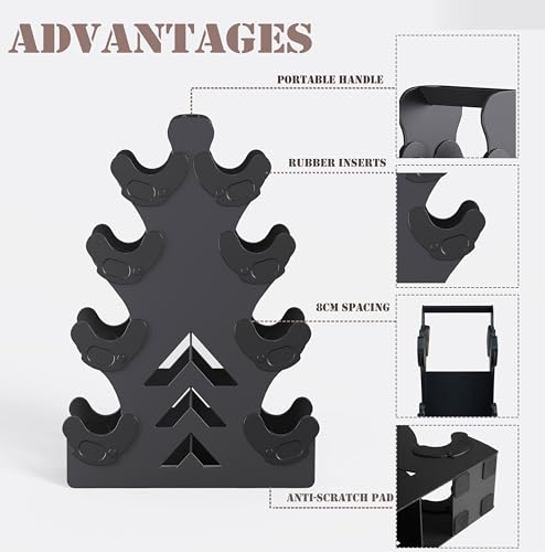Metal Dumbbell Stand Tree Shape Storage Rack (4 Tier)