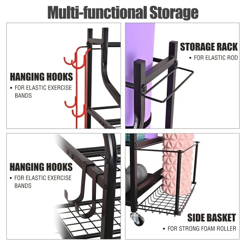 Yoga Mat Storage Rack for Home Gym Organization