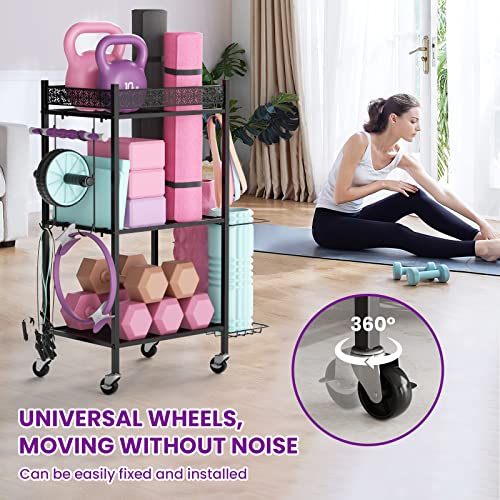 VOPEAK Metal Storage Rack for Home Gym Equipment