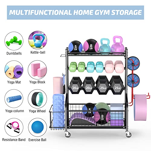 PLKOW Dumbbell Weight Rack, Gym Storage for Equipment