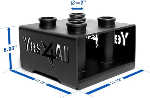 Yes4All Olympic Bar Vertical Storage Display Rack, Black