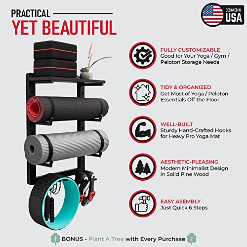 Customizable Wall Mount Yoga Mat Storage Rack
