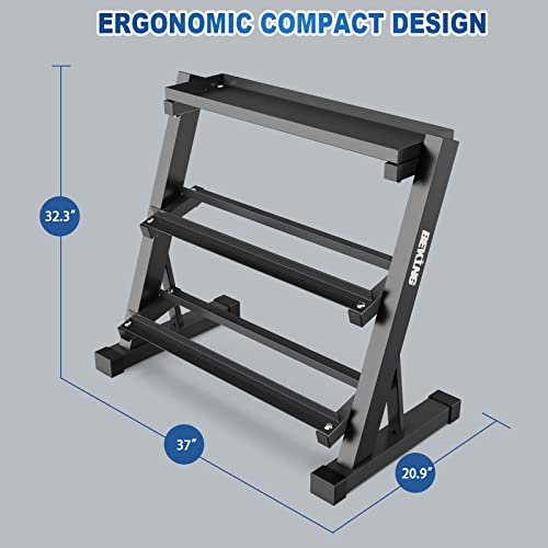BEKING 3 Tier Dumbbell Rack, 1000lb Capacity, Home Gym