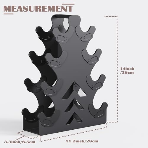 Metal Dumbbell Stand Tree Shape Storage Rack (4 Tier)