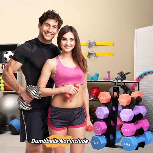 Bupans 4-Tier Dumbbell Rack Stand for Home Gyms