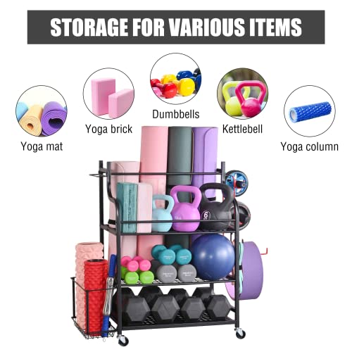 Yoga Mat Storage Rack for Home Gym Organization