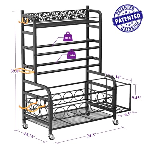 Dumbbell Rack with Wheels for Gym Equipment Storage