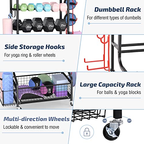 PLKOW Dumbbell Weight Rack, Gym Storage for Equipment