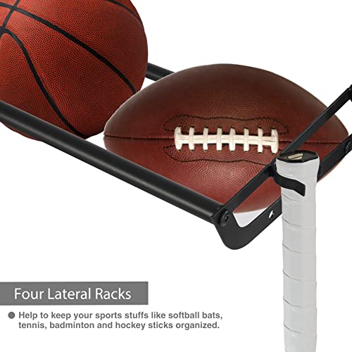 Lineslife Wall Mount Sports Equipment Storage Rack, 3 Shelf