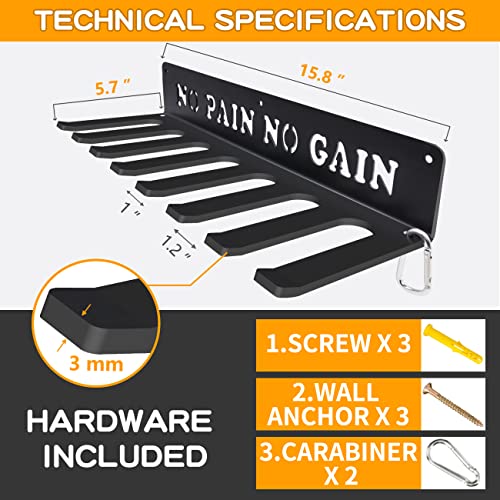Heavy-Duty Wall-Mounted Gym Equipment Organizer Rack