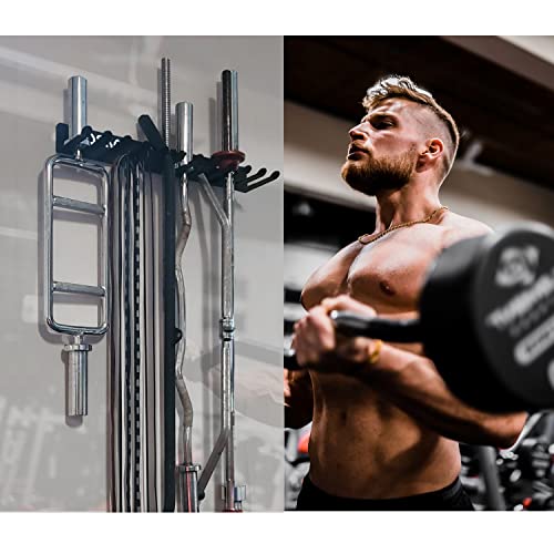 8-Hook Heavy-Duty Steel Gym Storage Rack Organizer