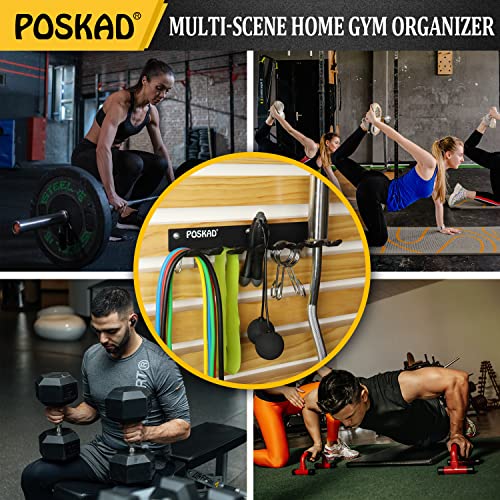 8-Hook Heavy-Duty Steel Gym Storage Rack Organizer