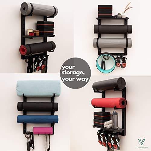 Customizable Wall Mount Yoga Mat Storage Rack
