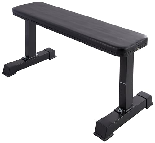 Amazon Basics Black Flat Weight Exercise Bench