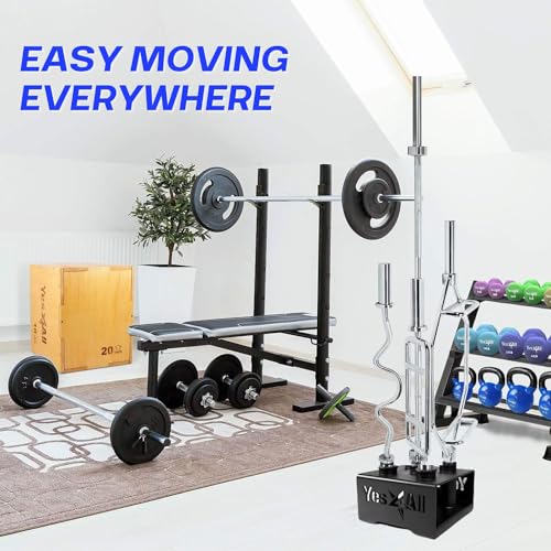 Yes4All Olympic Bar Vertical Storage Display Rack, Black