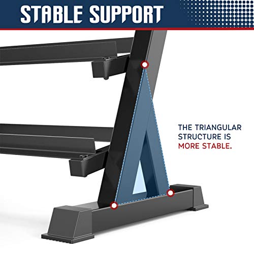 YOLEO 1100LBS Adjustable 3 Tier Dumbbell Rack Stand