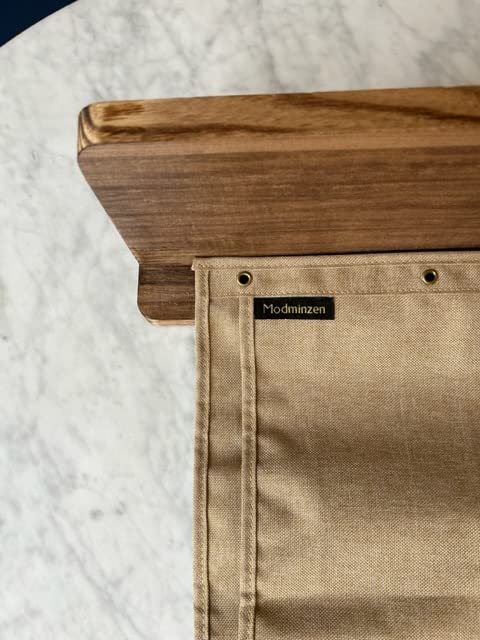 Wall-Mounted Yoga Mat Holder with Wood Shelf & Hooks