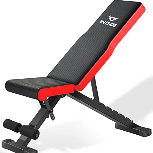 WOZE Adjustable Weight Bench for Full Body Strength Training