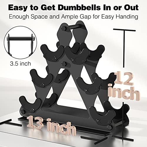 Compact 3 Tier Dumbbell Weight Rack - Organize Small Weights