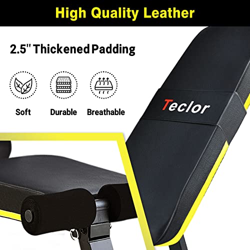 Teclor Adjustable Strength Training Weight Bench for Full Body Workout