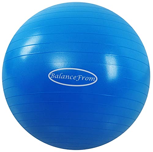 BalanceFrom Anti-Burst Yoga Ball with Quick Pump, Blue