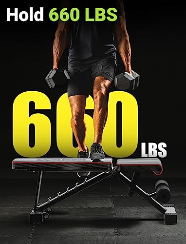 Yoleo Adjustable Weight Bench for Full Body Workout