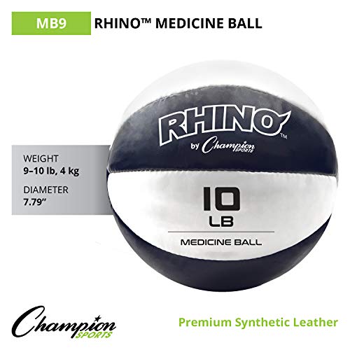 9-10 lbs Leather Medicine Balls Set for Home Gym