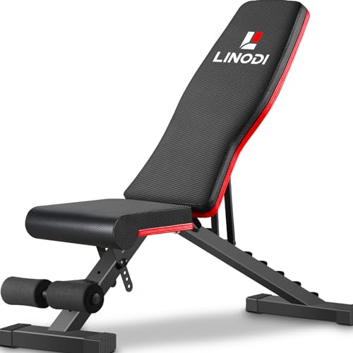 LINODI Adjustable Weight Bench for Full Body Workout
