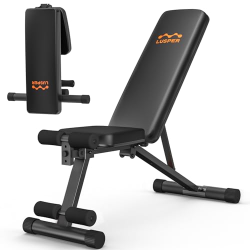 Lusper Foldable Adjustable Weight Bench - 600 Lb Stable