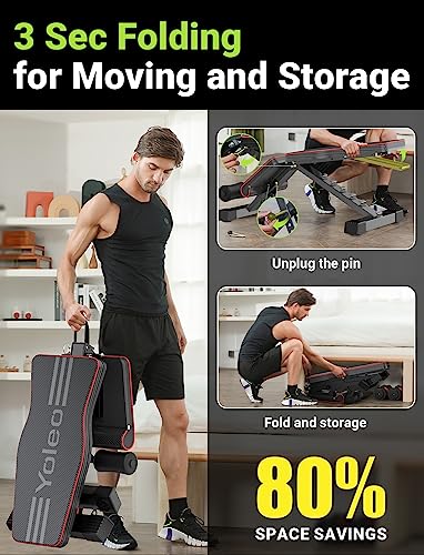 Yoleo Adjustable Weight Bench for Full Body Workout