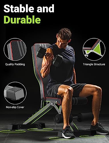 Yoleo Adjustable Weight Bench for Full Body Workout