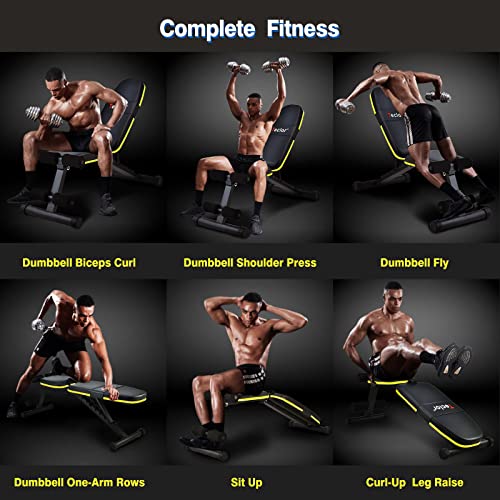 Teclor Adjustable Strength Training Weight Bench for Full Body Workout