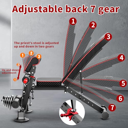 Adjustable Home Gym Bench for Full Body Workout, 600LBS