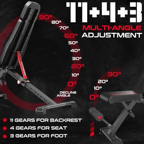 Foldable Adjustable Weight Bench for Full Body Strength Training