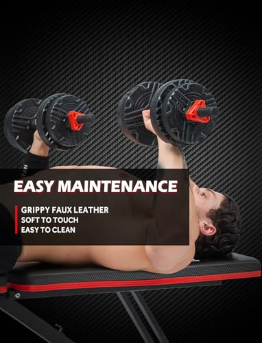 LINODI Adjustable Weight Bench for Full Body Workout