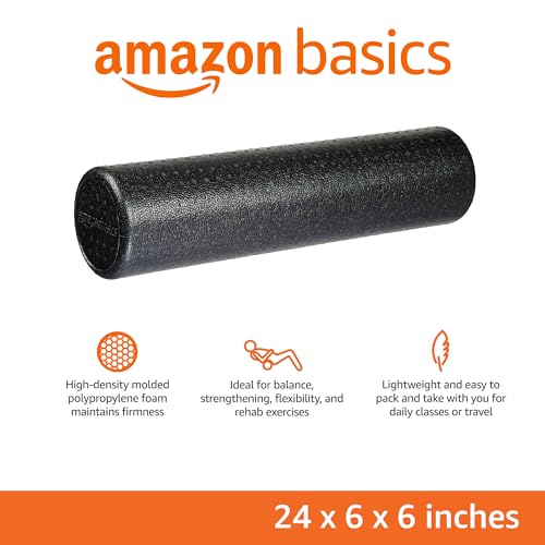 High-Density Round Foam Roller for Exercise - 24-Inch