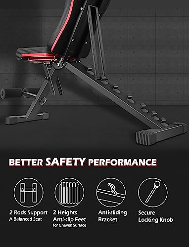 LINODI Adjustable Weight Bench for Full Body Workout