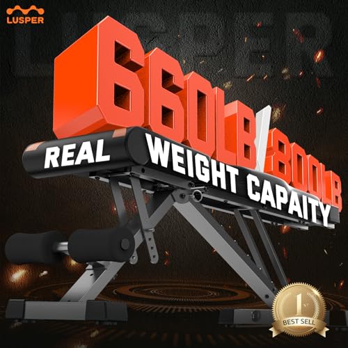 Lusper Adjustable Weight Bench - 660 Lb Stable