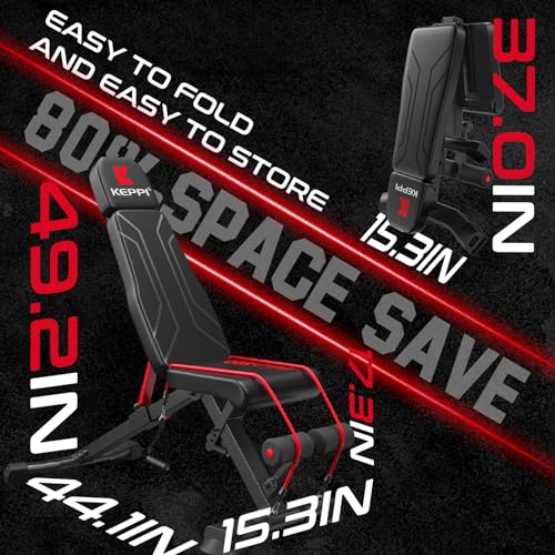 Foldable Adjustable Weight Bench for Full Body Strength Training