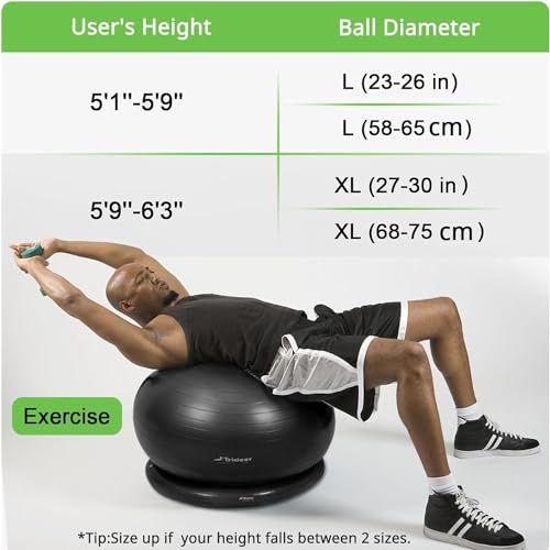 Trideer Yoga Ball Chair with Stability Base, Pregnancy Ball