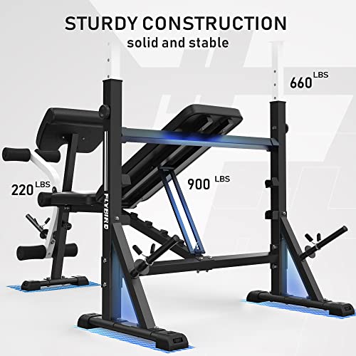 FLYBIRD Standard Weight Bench with Leg Developer