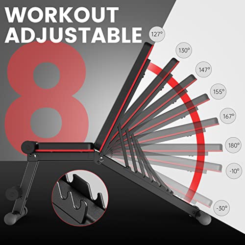 PASYOU Adjustable Weight Bench for Full Body Workout