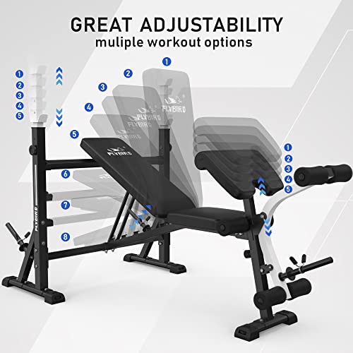 FLYBIRD Standard Weight Bench with Leg Developer