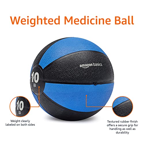 10lb Amazon Basics Weighted Medicine Ball for Home Gym