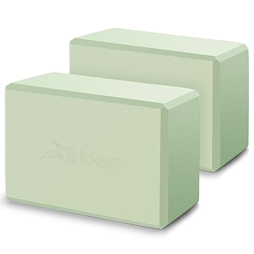 Trideer Soft Non-Slip Yoga Blocks, Lightweight, Odor Resistant