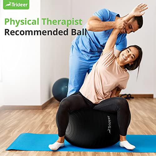 Trideer Yoga Ball - 5 Sizes, Multi-Purpose Fitness Ball
