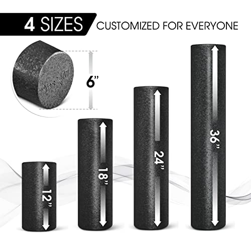 Yes4All Black Foam Roller for Yoga and Pilates
