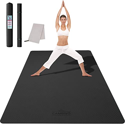 CAMBIVO Large Yoga Mat for Home Gym, 6ft x 4ft