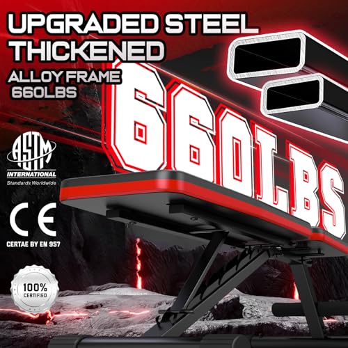 NFEET Foldable Multi-Purpose Weight Bench for Full Body