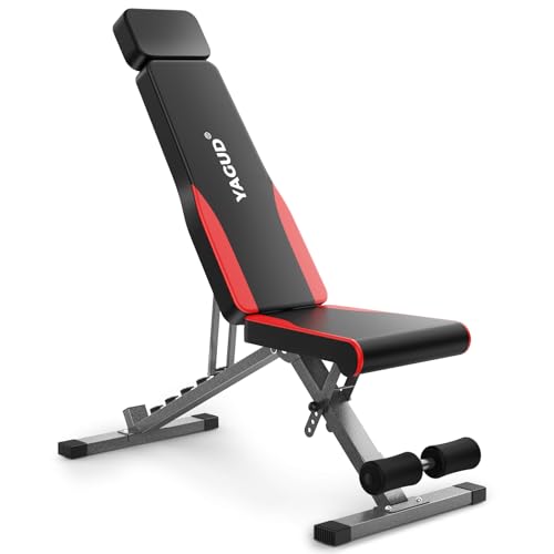 Yagud Weight Bench: Adjustable Multi-Purpose Workout Bench Press